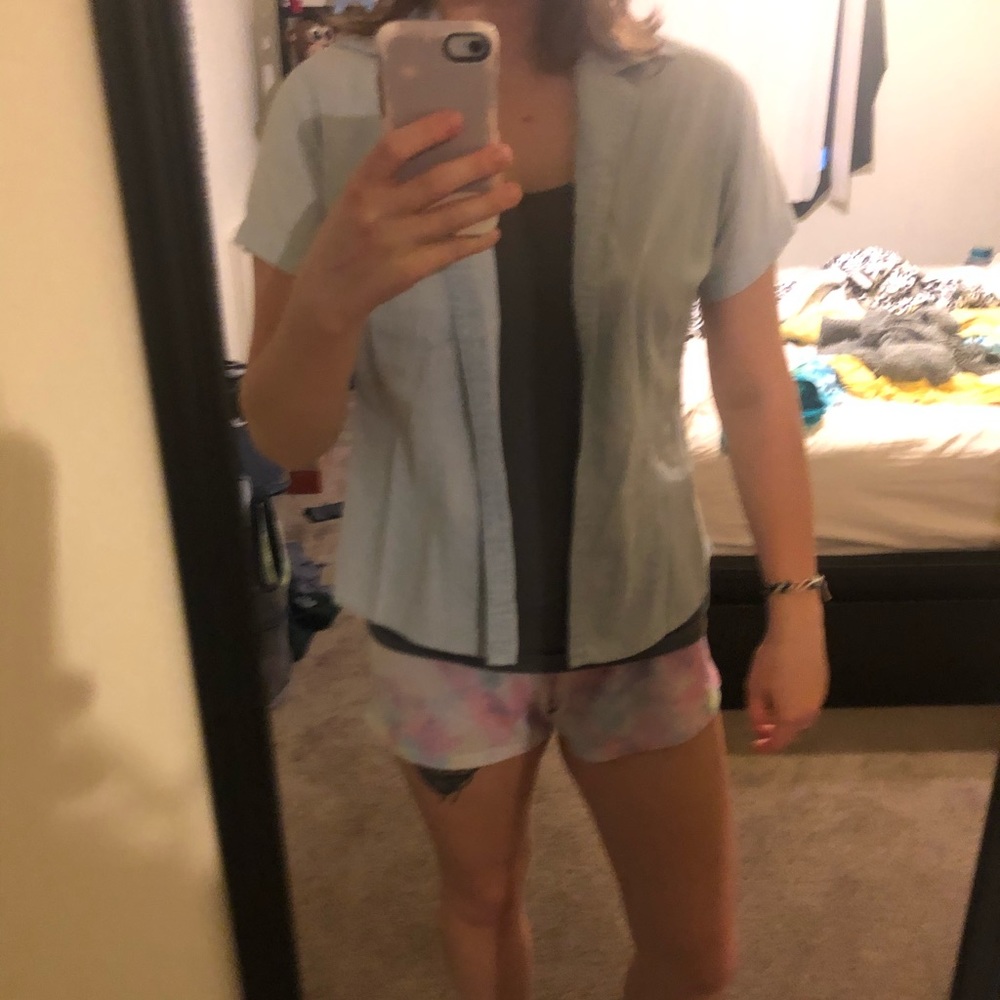 Light wash Jean Short-Sleeve Denim Jacket Vintage - Picture 4 of 8